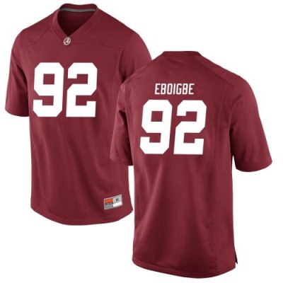 Youth Alabama Crimson Tide #92 Justin Eboigbe Crimson Replica NCAA College Football Jersey 2403ALBW1